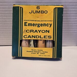 Emergency Crayon Candles - Yellow & Green Jumbo Pack